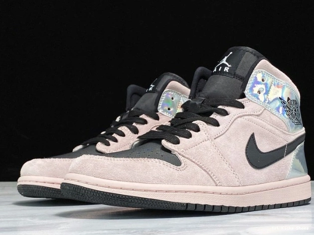 1st Kicks BQ6472-602 (W) Air Powder Jordan 1 Dirty Mid Iridescent 0808